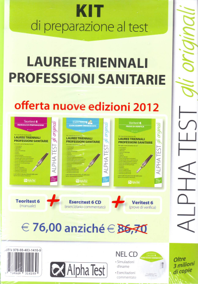 Kit di preparazione al test Lauree triennali Professioni sanitarie - Offerta nuove edizioni 2012